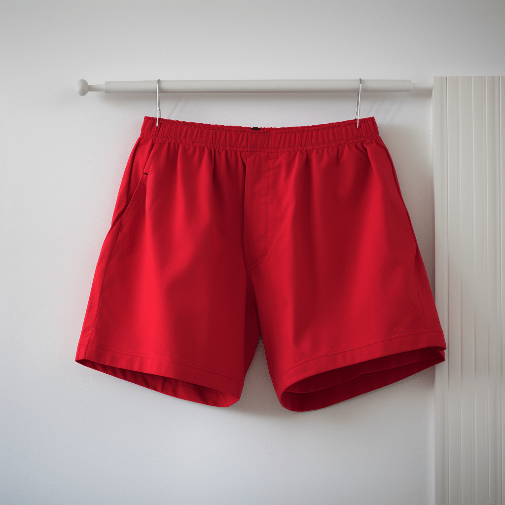 Red sports shorts